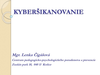 KYBERŠIKANOVANIE