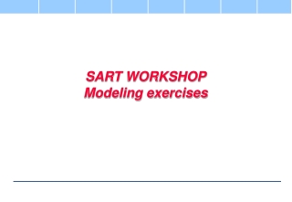 SART WORKSHOP Modeling exercises