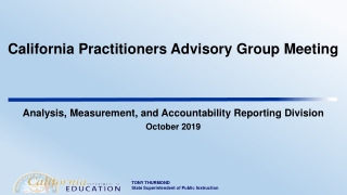 California Practitioners Advisory Group Meeting