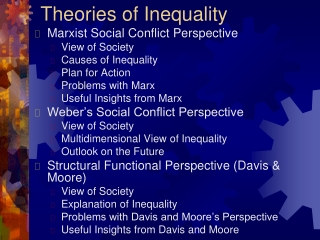 Theories of Inequality