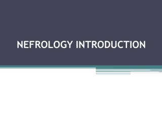 NEFROLOGY INTRODUCTION