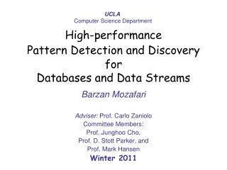 High-performance Pattern Detection and Discovery for  Databases and Data Streams