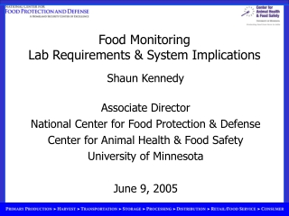 Food Monitoring Lab Requirements &amp; System Implications