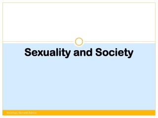 Sexuality and Society