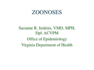 ZOONOSES