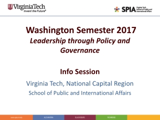 Washington Semester 2017  Leadership through Policy and Governance Info Session