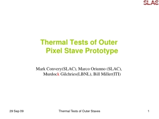 Thermal Tests of Outer Pixel Stave Prototype