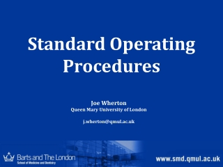 Standard Operating Procedures