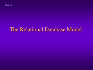 The Relational Database Model: