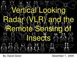 Vertical Looking Radar (VLR) and the Remote Sensing of Insects