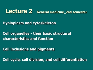 Lecture  2	   General medicine _2nd  semester