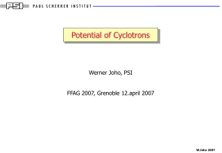 Potential of Cyclotrons