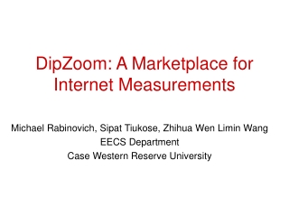 DipZoom: A Marketplace for Internet Measurements