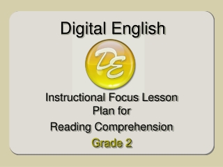 Instructional Focus Lesson Plan for Reading Comprehension  Grade 2