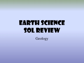 EARTH SCIENCE  SOL REVIEW