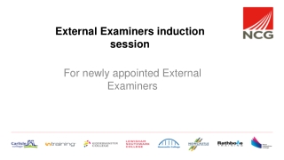 External Examiners induction session