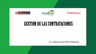 GESTIÓN DE LAS CONTRATACIONES