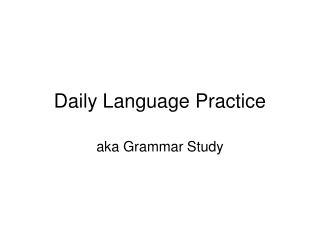 Daily Language Practice