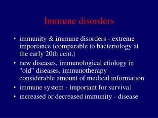Immune disorders
