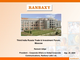 Third India Russia Trade &amp; Investment Forum, Moscow