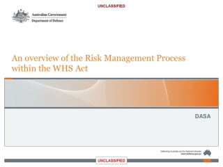 An overview of the Risk Management Process within the WHS Act
