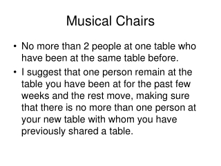 Musical Chairs