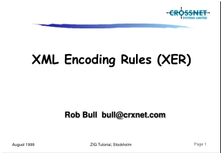 XML Encoding Rules (XER)