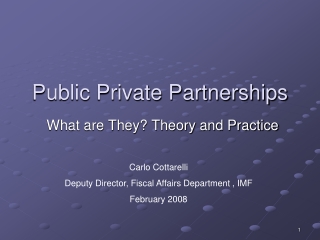 Public Private Partnerships