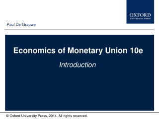 Economics of Monetary Union 10e