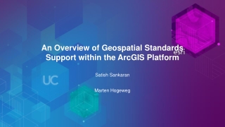 An Overview of Geospatial Standards Support within the ArcGIS Platform