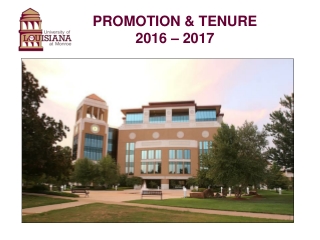 PROMOTION &amp; TENURE 2016 – 2017