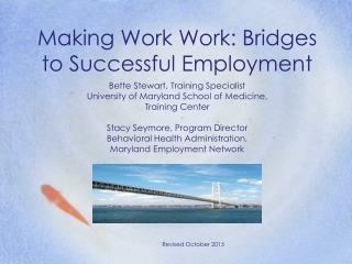 Making Work Work: Bridges to Successful Employment