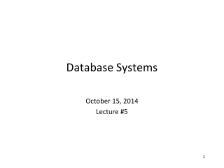 Database Systems