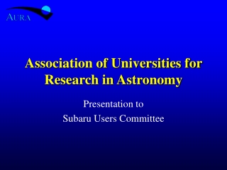 Association of Universities for Research in Astronomy