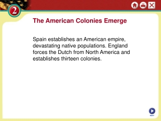 The American Colonies Emerge