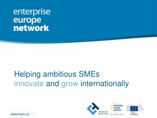 Helping ambitious SMEs  innovate  and  grow  internationally