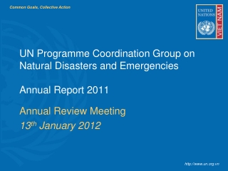 UN Programme Coordination Group on Natural Disasters and Emergencies  Annual Report 2011