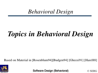 Behavioral Design