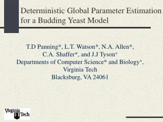 Deterministic Global Parameter Estimation for a Budding Yeast Model