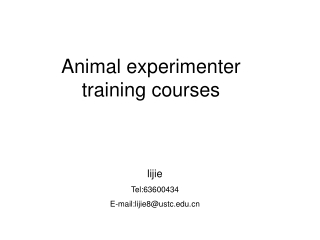 Animal experimenter  training courses