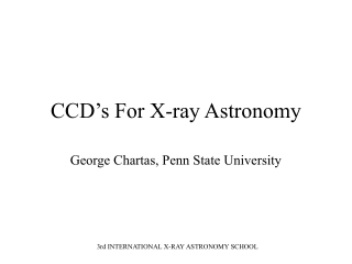 CCD’s For X-ray Astronomy