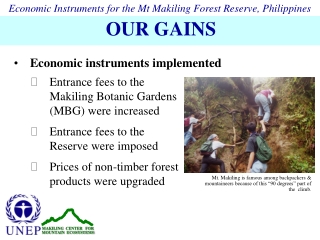 Entrance fees to the Makiling Botanic Gardens (MBG) were increased