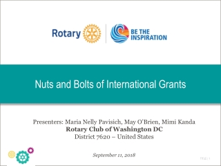 Nuts and Bolts of International Grants