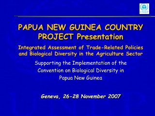 PAPUA NEW GUINEA COUNTRY PROJECT  Presentation