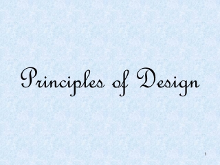 Principles of Design