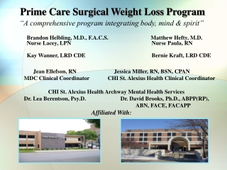 Prime Care Surgical Weight Loss Program