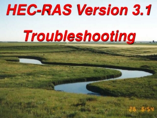 HEC-RAS Version 3.1 Troubleshooting