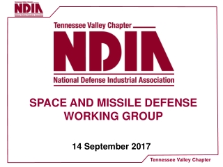 SPACE AND MISSILE DEFENSE WORKING GROUP