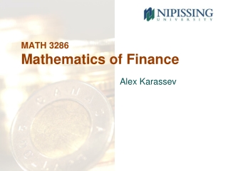 MATH 3286 Mathematics of Finance