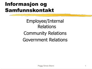 Informasjon og Samfunnskontakt